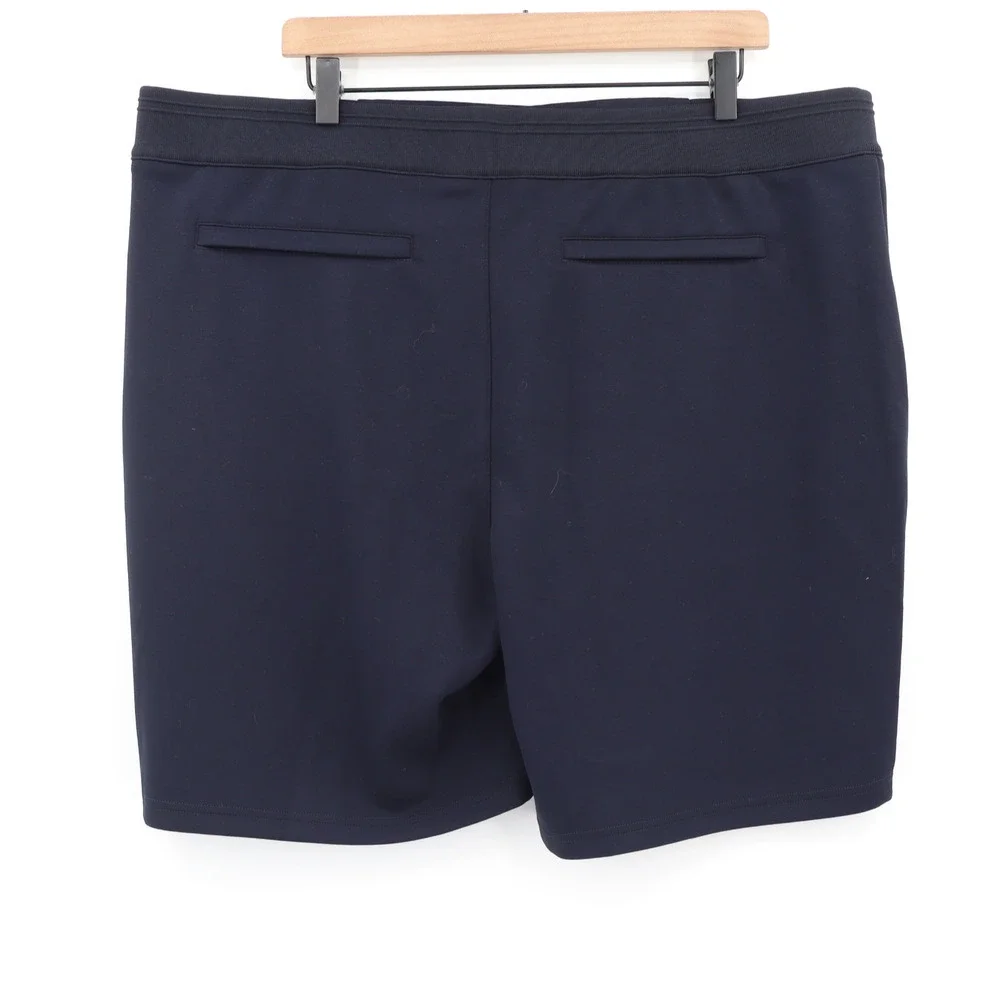 Bugatchi NWT Soft Touch Shorts Sz 2XLKnit Pintuck Navy Blue Preppy Golf